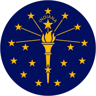 Indiana. Circle, Rounded Flag