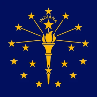 Indiana. Square Flag