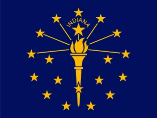 US-IN Indiana. Indiana Flag