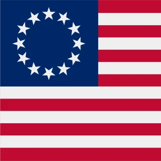 Betsy Ross. Square Flag