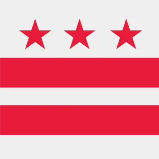 Washington, D.C (District of Columbia). Washington, D.C Square Flag