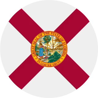 Florida. Circle, Rounded Flag