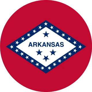 Arkansas. Circle, Rounded Flag