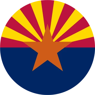 Arizona. Circle, Rounded Flag