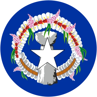 Flag of the Commonwealth of the Northern Mariana Islands (Circle, Rounded Flag)