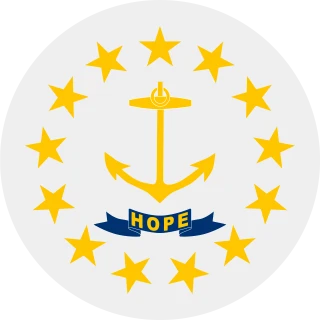 Rhode Island. Circle, Rounded Flag