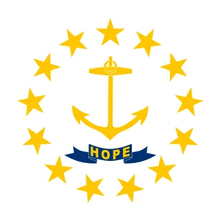 Rhode Island. Square Flag