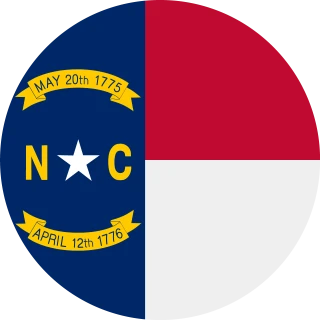 North Carolina. North Carolina Circle, Rounded Flag