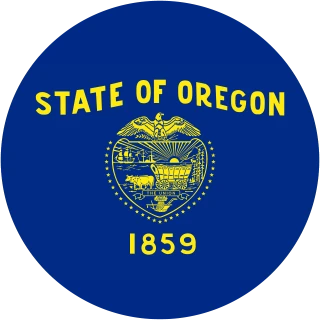 Oregon. Circle, Rounded Flag