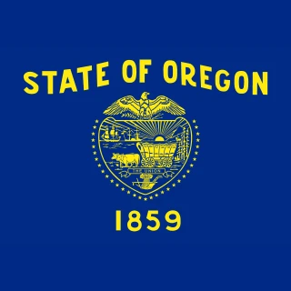 Oregon. Square Flag