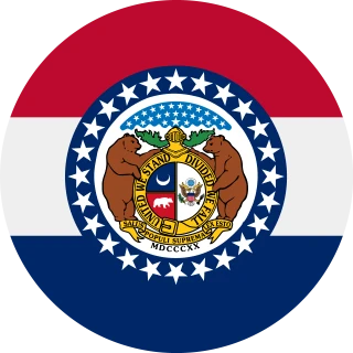 Missouri. Circle, Rounded Flag