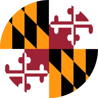 Maryland. Circle, Rounded Flag