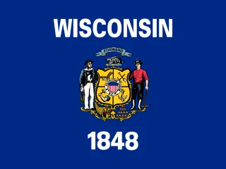 US-WI Wisconsin. Wisconsin Flag