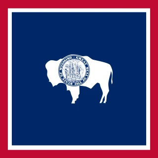 Wyoming. Square Flag