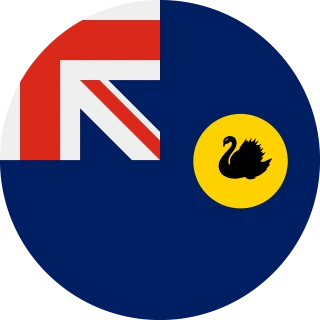 Western Australia. Circle, Rounded Flag