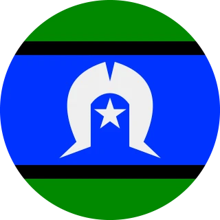 Torres Strait Islanders. Circle, Rounded Flag