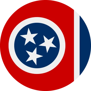 Tennessee. Circle, Rounded Flag