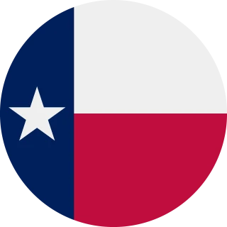 Texas. Circle, Rounded Flag