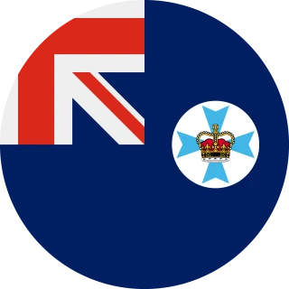 Queensland. Circle, Rounded Flag