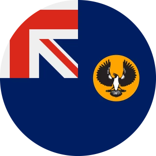 South Australia. Circle, Rounded Flag