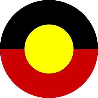 Australian Aboriginal. Circle, Rounded Flag