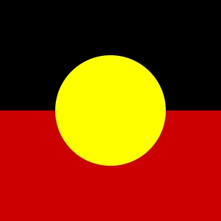 Australian Aboriginal. Square Flag