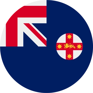 New South Wales. Circle, Rounded Flag