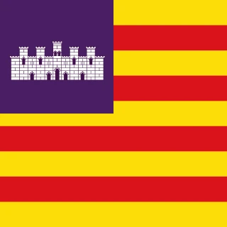 Balearic Islands. Square Flag