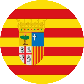 Aragon. Circle, Rounded Flag