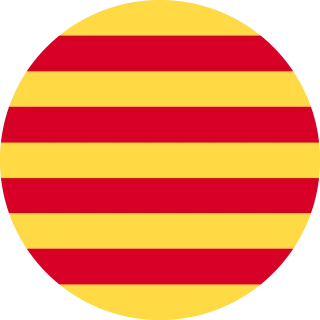 Catalonia. Circle, Rounded Flag