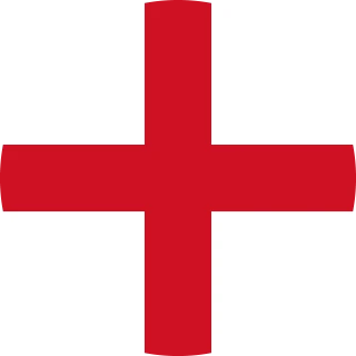 England. Circle, Rounded Flag