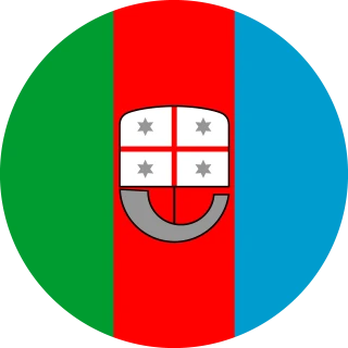 Liguria. Circle, Rounded Flag