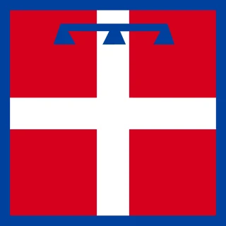 Piedmont, Piemonte. Square Flag