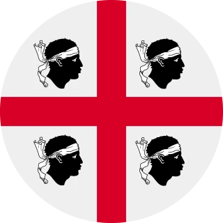 Sardegna (Sardinia). Circle, Rounded Flag