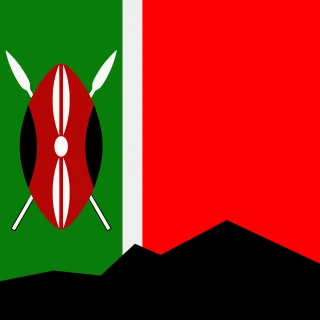 Kikuyu, Gikuyu (Mt Kenya). Square Flag