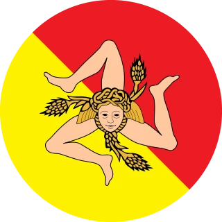 Sicilia (Sicily). Circle, Rounded Flag