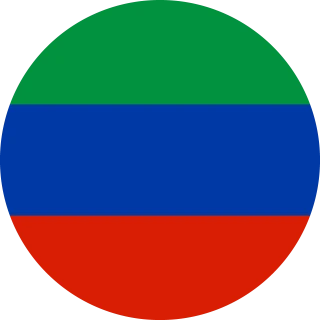 Dagestan. Circle, Rounded Flag