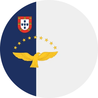 Azores. Circle, Rounded Flag