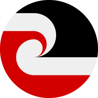 Tino Rangatiratanga flag. Maori Circle, Rounded Flag