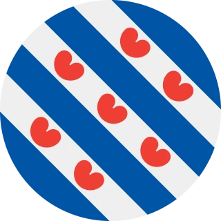 Friesland (Frisian). Circle, Rounded Flag