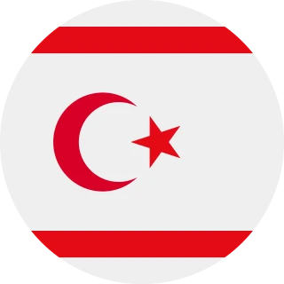 Northern Cyprus. Circle, Rounded Flag