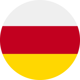 South Ossetia. Circle, Rounded Flag