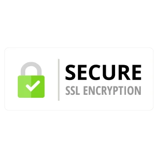 SECURE SSL ENCRYPTION Badge Logo